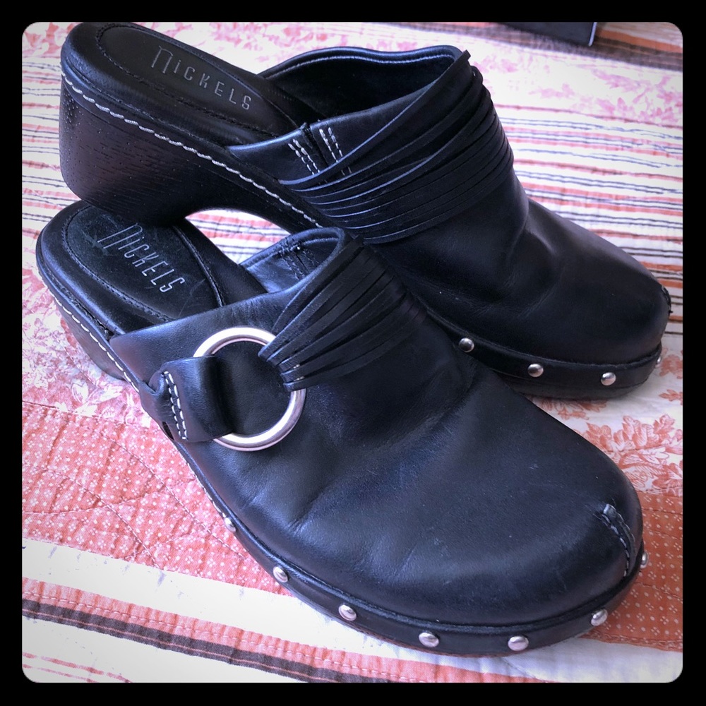Nickels leather Vance clogs